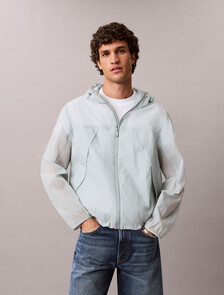 Nylon Hood Packable Jacket, Green Shade, hi-res