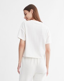 Modern Function Embossed Motion Logo Tee, Ivory, hi-res
