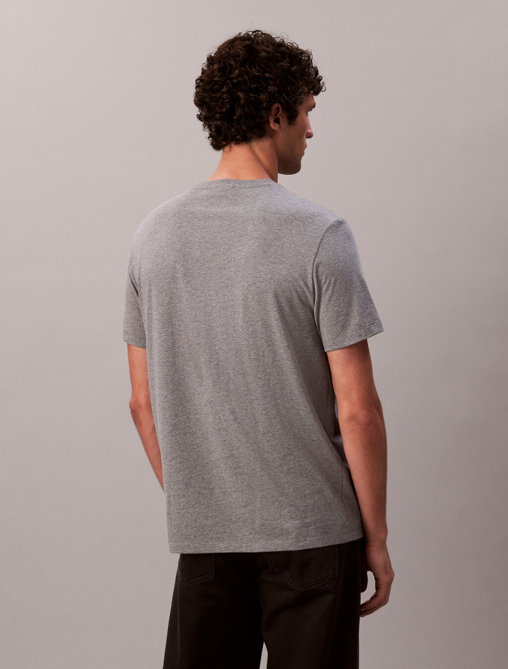 Monogram Patch Classic Tee, Med Grey Htr, hi-res