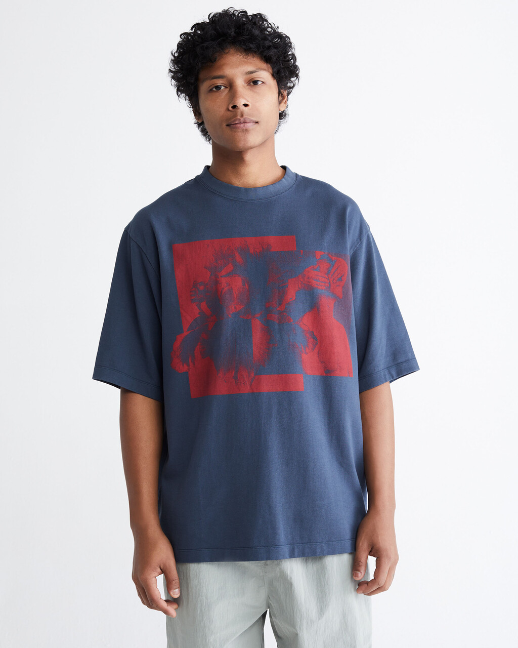 STANDARDS FLORAL COLLAGE GRAPHIC T-SHIRT, INK-410PPK, hi-res