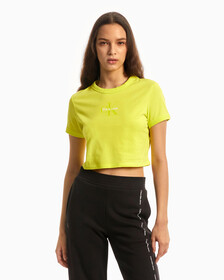 Pride Logo Cropped Tee, Acid Citrus, hi-res