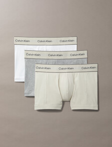 3 Pack Trunks - Heritage Cotton Stretch, Oyster Gray/Grey Heather/White, hi-res