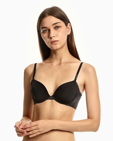 INVISIBLES LACE LIGHTY LINED PERFECT COVERAGE BRA, Black, hi-res