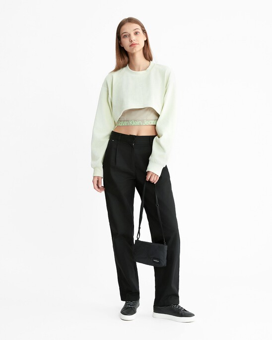 2 In 1 Logo Tape Velvet Sweatshirt