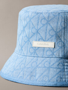 Burnout Emblem Logo Bucket Hat, Vintage Denim, hi-res
