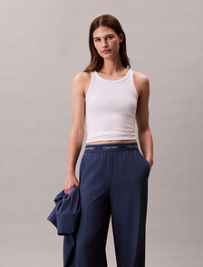 Essentials Wide Leg Track Pants, Dark Denim, hi-res