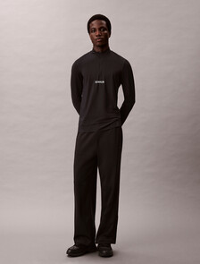 Sheer Alpaca Fine Gauge Crewneck Sweater, Black, hi-res