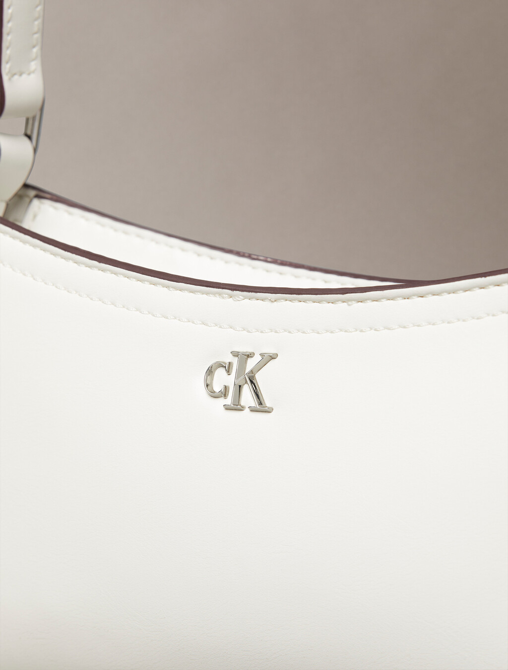Monogram Logo Hardware Shoulder Bag, Lily White, hi-res