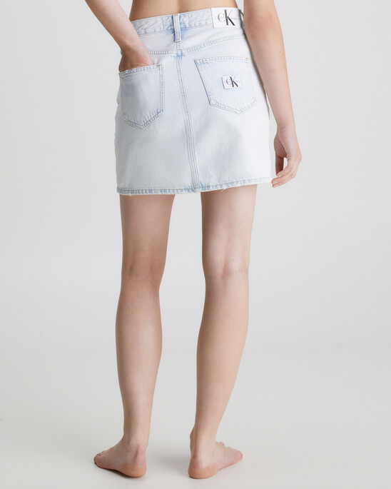 High Rise Denim Mini Skirt