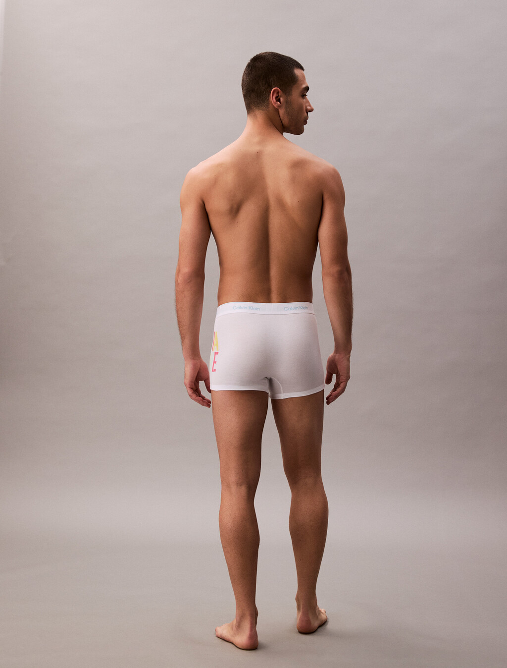 Pride Icon Cotton Stretch Trunk, White, hi-res