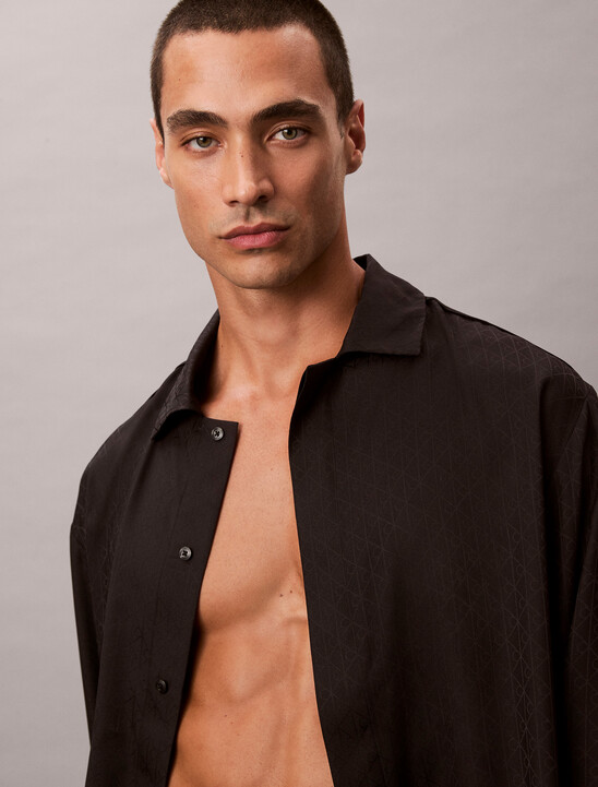 Satin Jacquard Pyjama Top