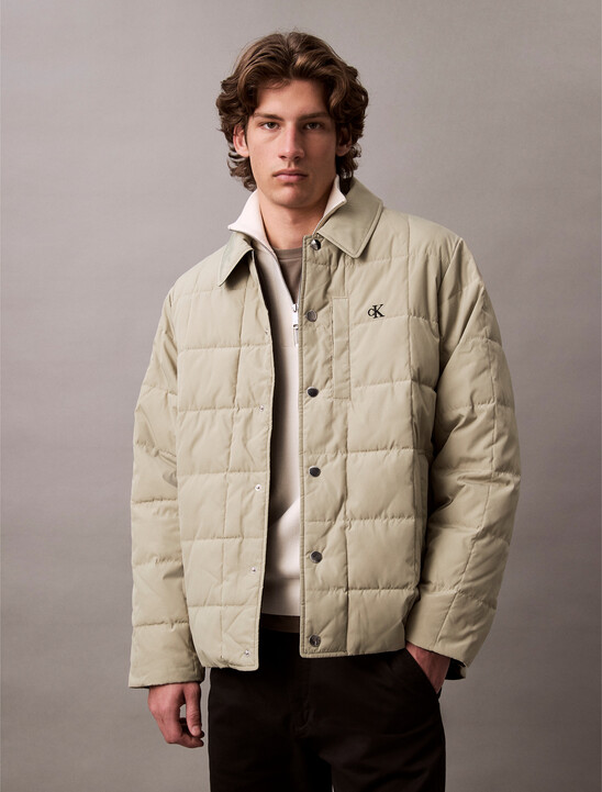 Reversible Puffer Shirt Jacket