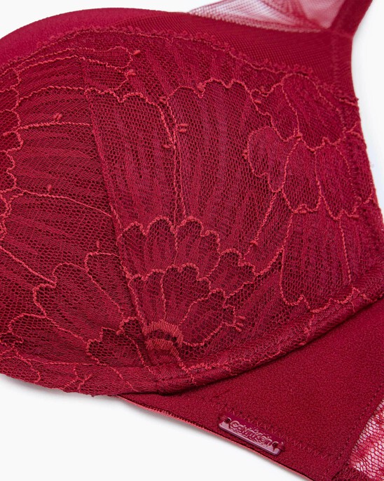 CK BLACK CAMELLIA PUSH POSITIVE PLUNGE BRA