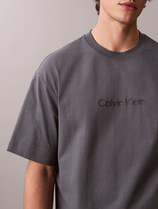 Calvin Logo Crew Neck Tee, Anchor Navy, hi-res