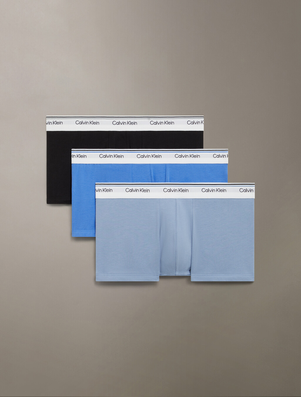 Cotton Stretch Balance Low Rise Trunks 3 Pack, Black/Regatta/Faded Denim, hi-res