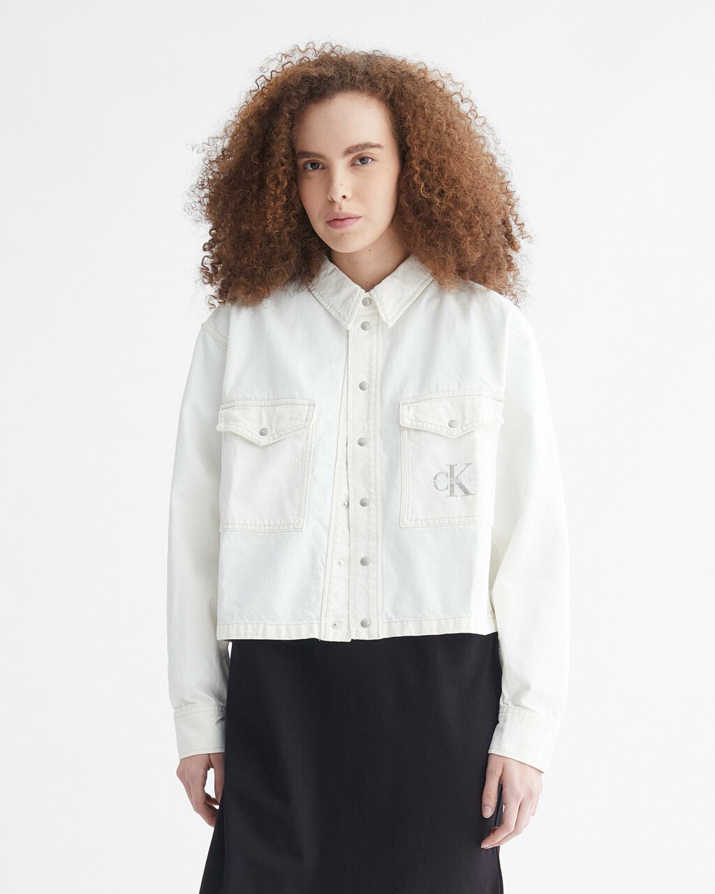 MODERN NEUTRALS CROPPED UTILITY SHIRT, Denim Light, hi-res