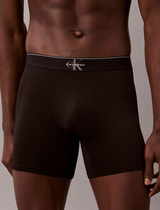 Graphic Monogram Microfiber Stretch Boxer Brief, Black, hi-res