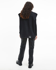 OVERSIZED DENIM VEST, Denim Black, hi-res
