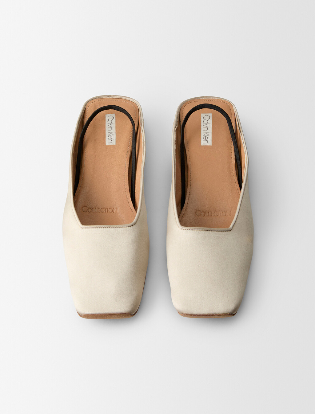 Kate Silk Satin Ballerina Flat, Parchment, hi-res