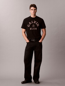 Varsity Logo Graphic Relaxed T-Shirt, Black, hi-res