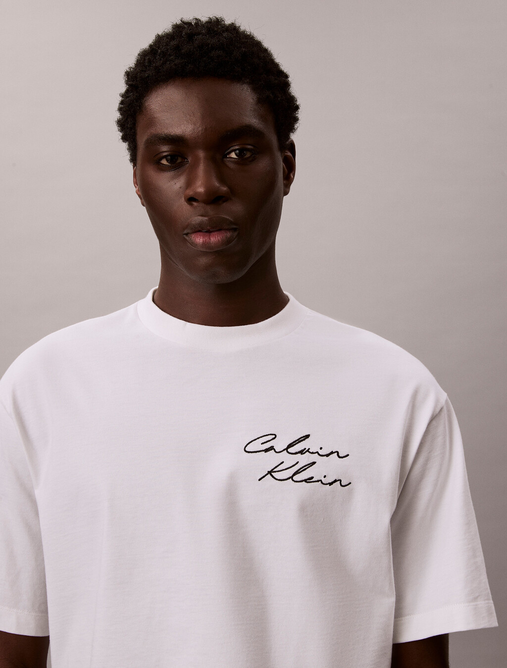 Relaxed Script Logo T-shirt, Bright White, hi-res