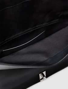 Leather Clutch, Black, hi-res