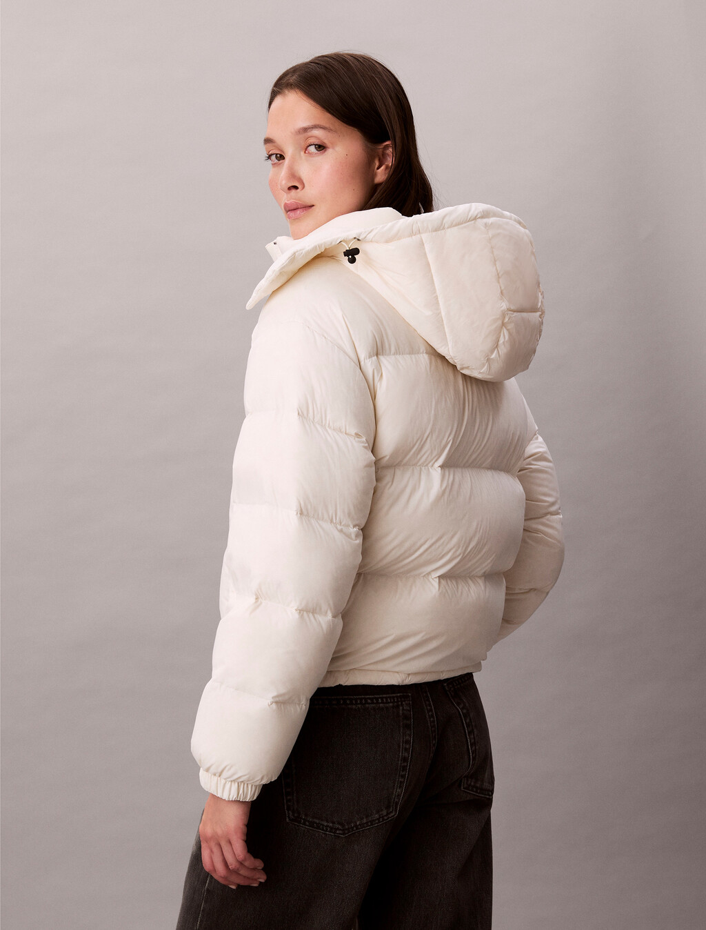 Short Down Puffer Jacket, Jet Stream, hi-res