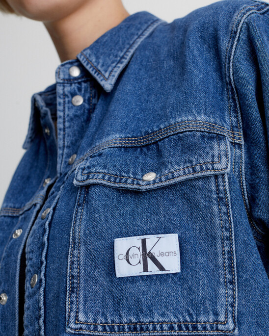 Cropped Denim Shirt Jacket