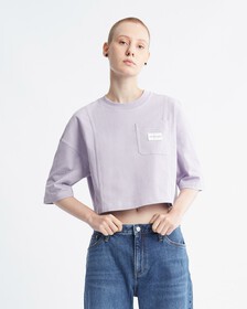 Monologo Badge Oversized Tee, Lavender Aura, hi-res