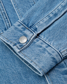 Boxy Utility Denim Shirt Jacket, LIGHT BLUE, hi-res