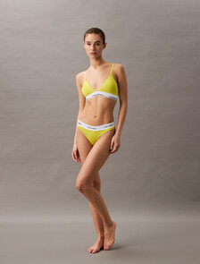 Icon Cotton Lightly Lined Triangle Bralette, Kewl Lime, hi-res