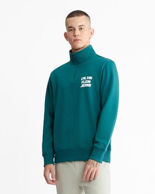 3D Future Fade Half Zip Sweatshirt, Atlantic Deep, hi-res
