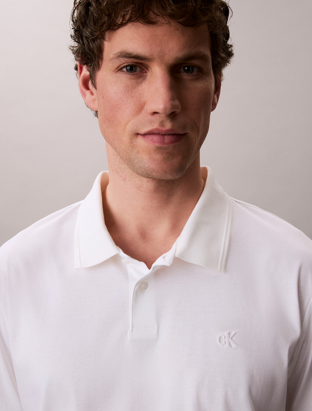 Mercerized Slim Polo, Bright White, hi-res