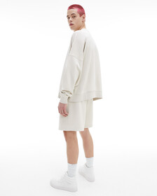 GENDER FLUID DISRUPTED LOGO SWEATSHIRT, Eggshell, hi-res