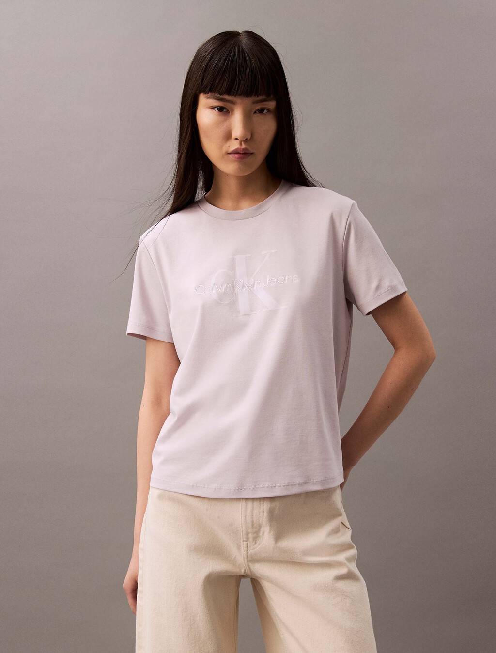 Standard Logo Monogram Tee, Lilac Marble, hi-res