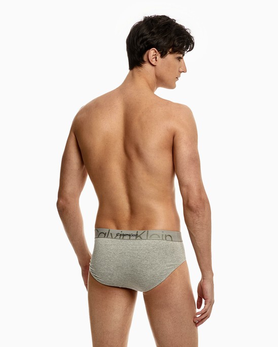 Embossed Icon Microfiber Hipster Briefs, black