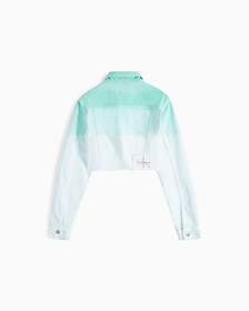 Pride Extreme Cropped Denim Jacket, Denim Light, hi-res