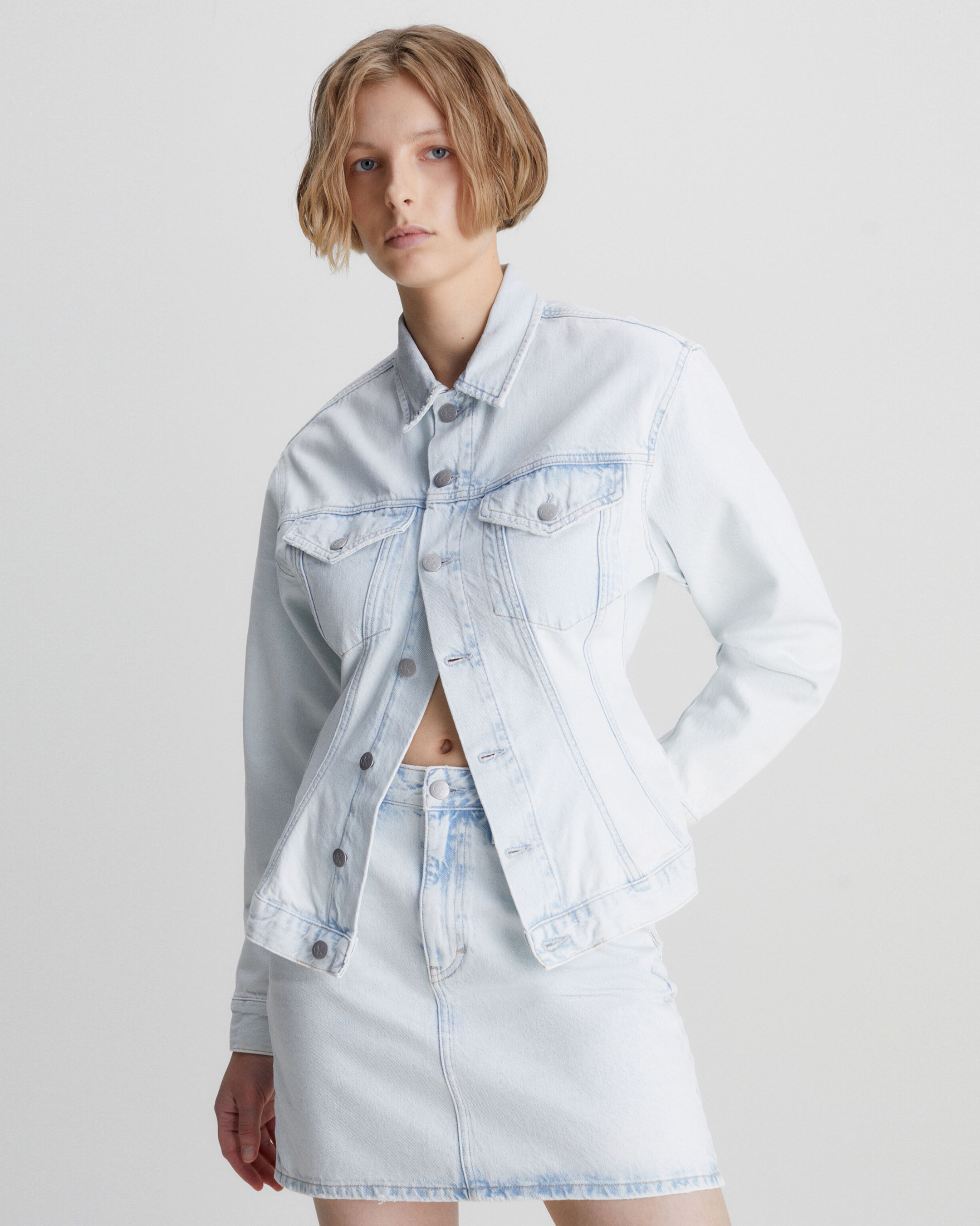 White denim sale jacket sale