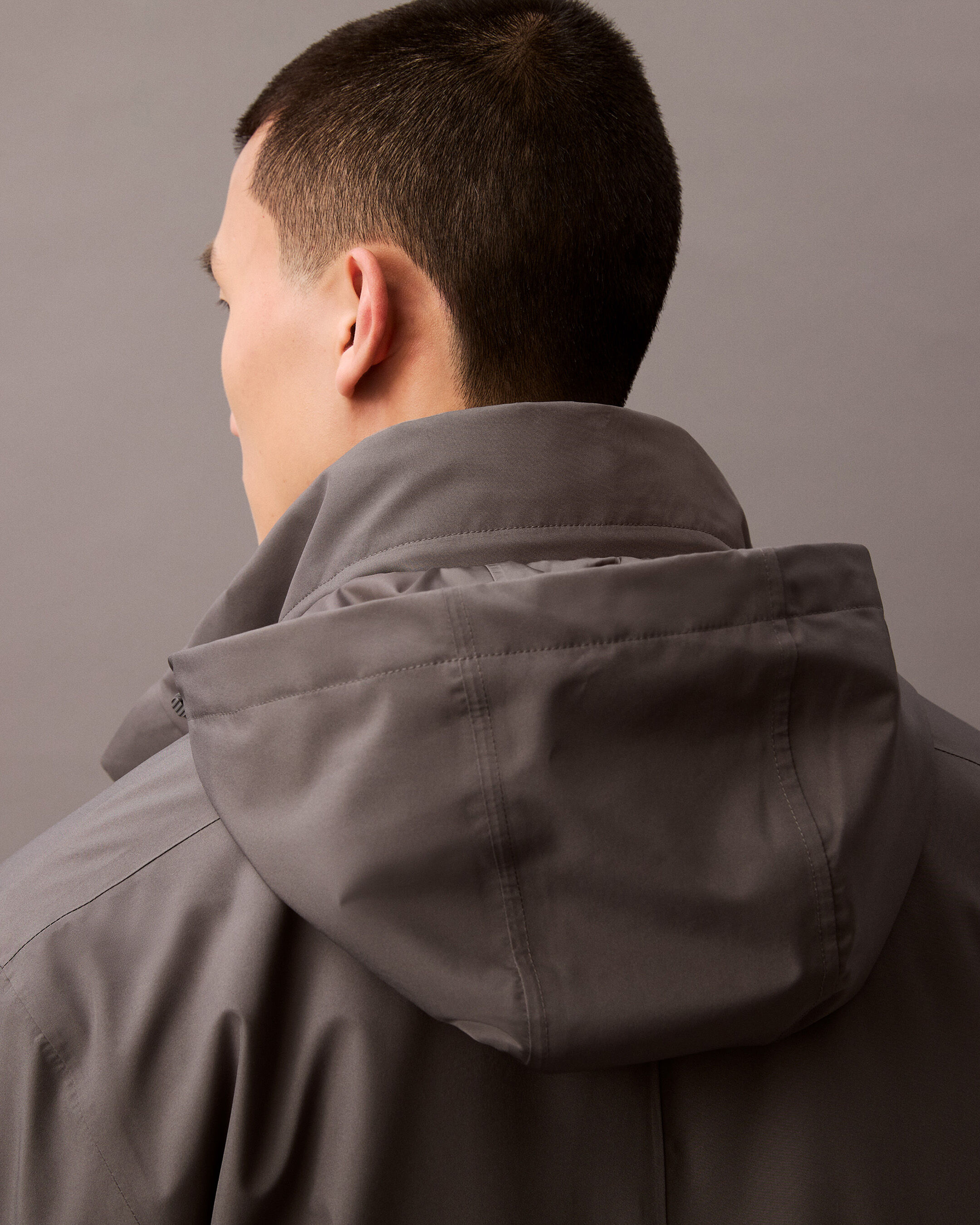 Heavyweight Mid Length Puffer Jacket grey Calvin Klein Singapore