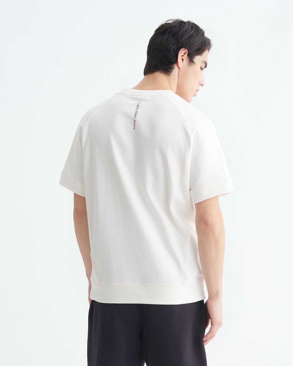 INFINITE COOL MONOGRAM SHORT SLEEVE SWEATSHIRT, Ancient White, hi-res