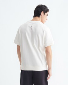 INFINITE COOL MONOGRAM SHORT SLEEVE SWEATSHIRT, Ancient White, hi-res