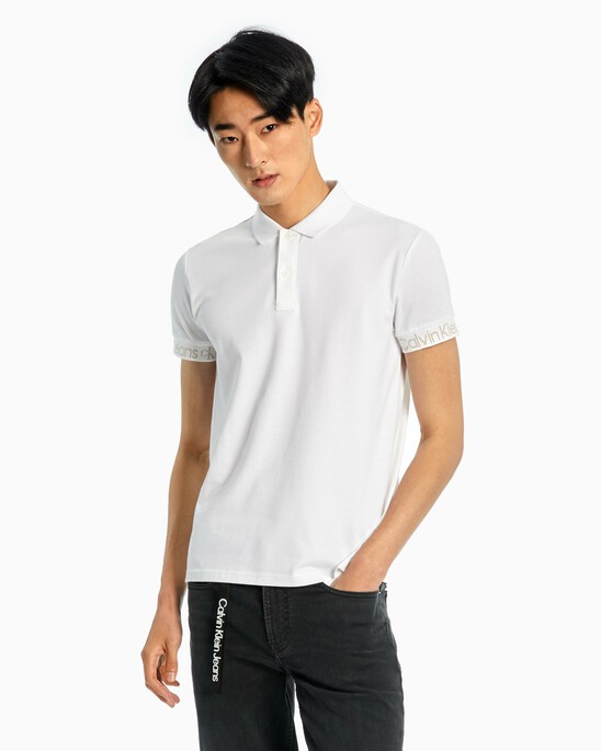 REIMAGINE NATURE SLIM POLO SHIRT WITH LOGO CUFFS