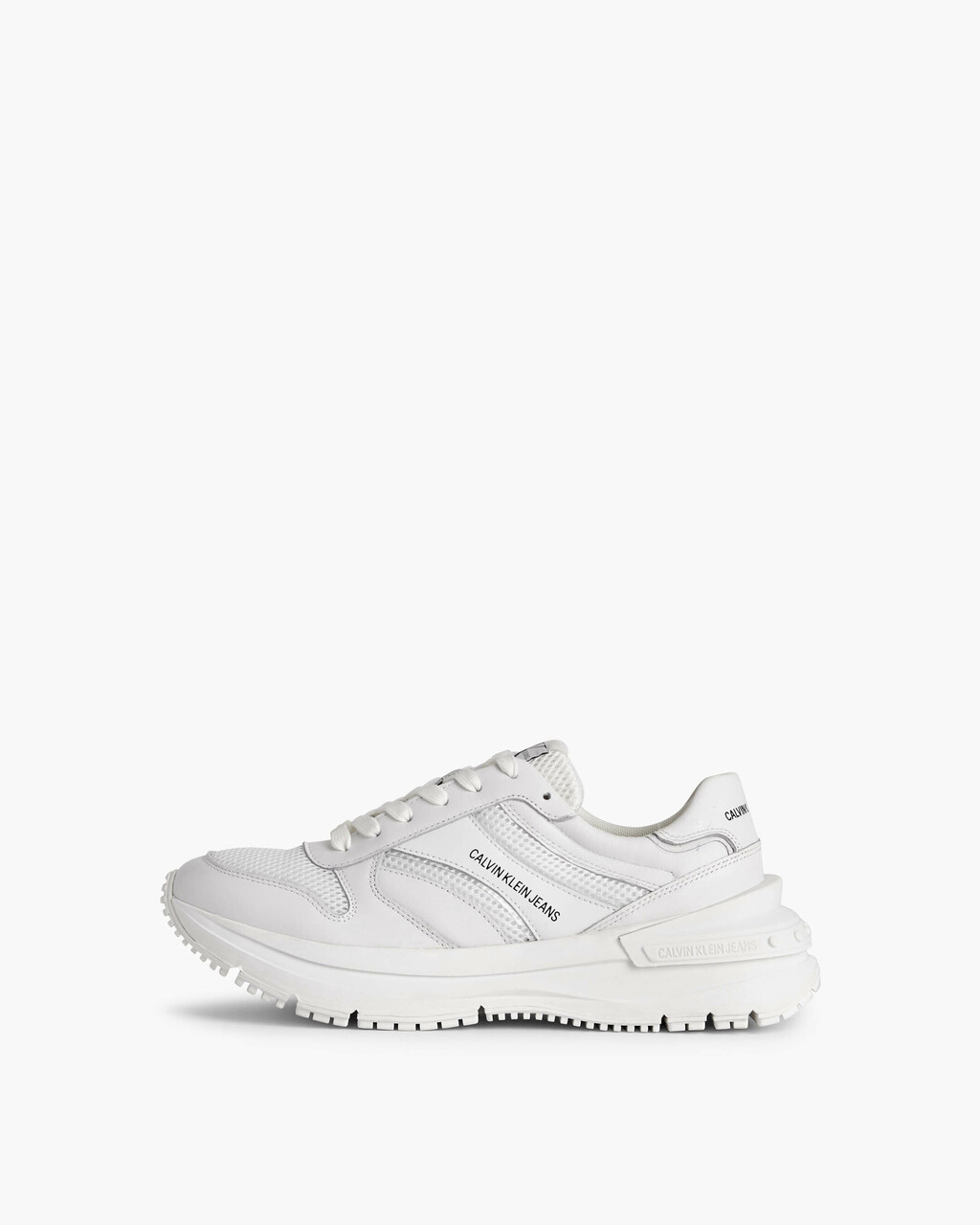 RUNNER LACE UP SNEAKERS, Triple White, hi-res