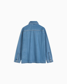 Boxy Utility Denim Shirt Jacket, LIGHT BLUE, hi-res