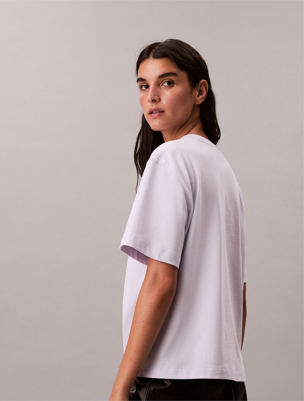Relaxed Standard Logo Crewneck Tee, Lacey Lilac, hi-res