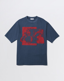 STANDARDS FLORAL COLLAGE GRAPHIC T-SHIRT, INK-410PPK, hi-res