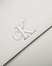 CKJ Minimal Monogram Saddle Bag, BRIGHT WHITE, hi-res