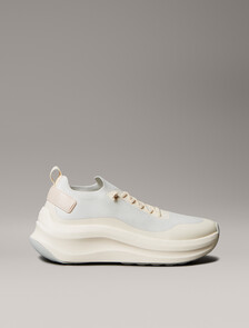 Mesh Chunky Runner Sock Trainers, Vaporous White/Light Cashew, hi-res