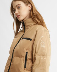 RECONSIDERED COLOR BLOCK PUFFER JACKET, Timeless Camel, hi-res