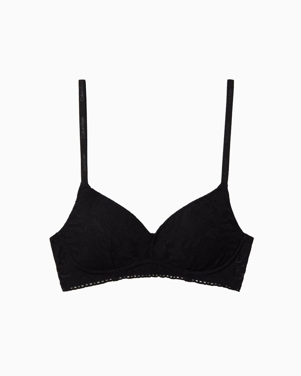 COMFORT LACE LIGHTLY LINED BRALETTE, BLACK, hi-res